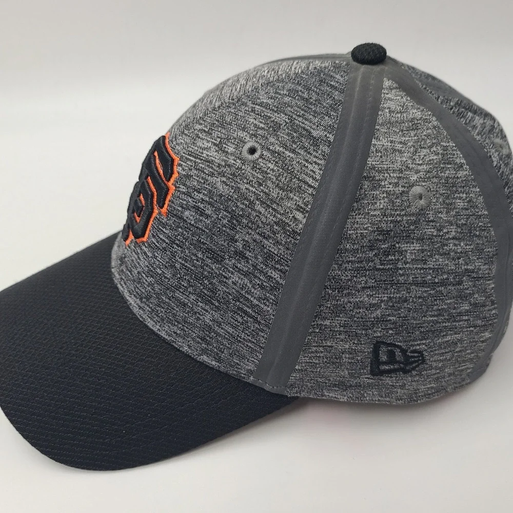 San Francisco Giants‎ Hat Fitted L-XL New Era 39Thirty Gray Black MLB Flex Men